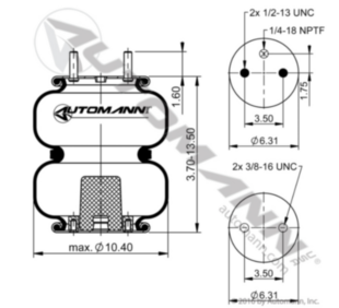 Automann Air Spring Double Convoluted