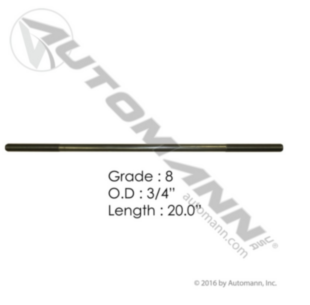Automann 3/4in X 20in GR8 Threaded Rod