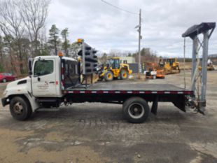 2008 Hino Diesel 4x2 Flatbed Arrow Board Truck