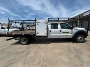 2015 Ford F-550 Crew Cab Powerstroke 4x4 Flat Bed Truck