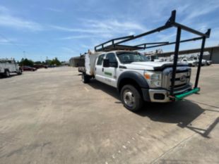 2015 Ford F-550 Crew Cab Powerstroke 4x4 Flat Bed Truck