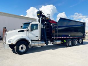 2023 Kenworth T880 8x4 Palfinger Epsilon M13A80 Grapple Loader Truck with 24' 6" Debris Body