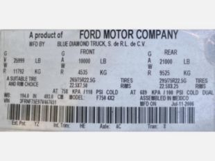 2007 Ford F-750 4x2 Altec Forestry Bucket Truck