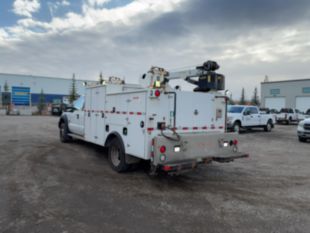 2015 Ford F550 4x4 Palfinger PSC 5025 Hi-Rail Service Truck With Crane