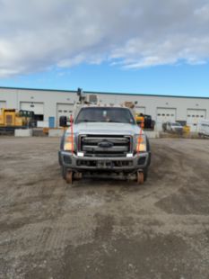2015 Ford F550 4x4 Palfinger PSC 5025 Hi-Rail Service Truck With Crane
