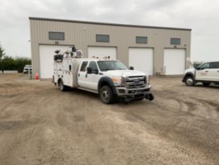 2013 Ford F550 4x4 Palfinger PSC 5025 Hi-Rail Service Truck