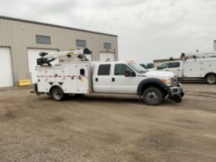 2013 Ford F550 4x4 Palfinger PSC 5025 Hi-Rail Service Truck