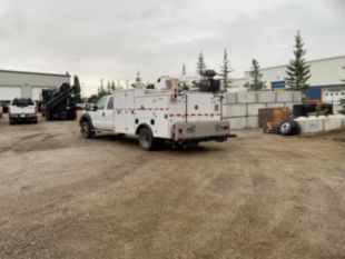 2013 Ford F550 4x4 Palfinger PSC 5025 Hi-Rail Service Truck
