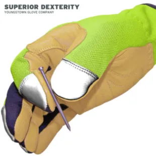 Youngstown Cut Resistant Safety Lime Hybrid Gloves
