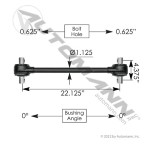 TORQUE ROD 22.125" SEALED VOLV