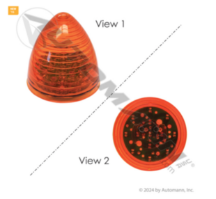 Automann Marker Light LED 2-1/2in Beehive Amber