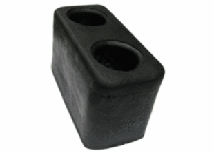 DOCK BUMPER 3"X6"X3-1/2", 2 HO