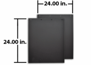 MUDFLAP 3/16"X24"X24" BLACK PO
