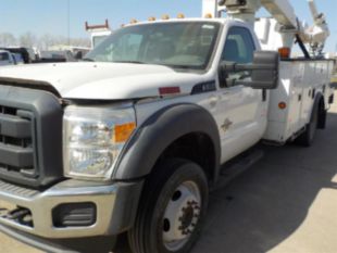 2015 Ford F-550 Powerstroke Diesel 4x2  Versalift VST-47SI Material Handler Bucket Truck