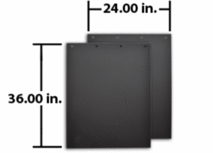 MUDFLAP 3/16"X24"X36" BLACK