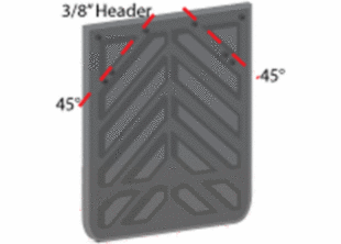 MUDFLAP 1/4X24X36 CHEVRON