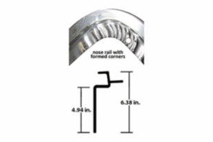 NOSE RAIL FORMED ROUNDED CORNE