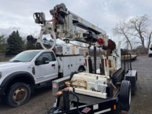 2018 SDP 55-MLP E-Z Hauler Mini Digger Derrick with Trailer