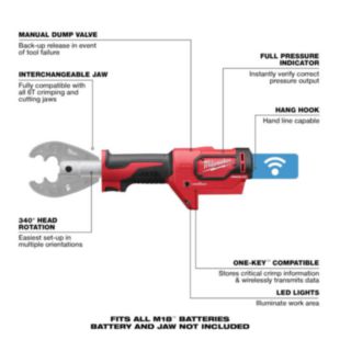Milwaukee M18™ FORCE LOGIC™ 6T Utility Crimper (Tool Only, Kit, Fixed BG Die, and Fixed O Die)