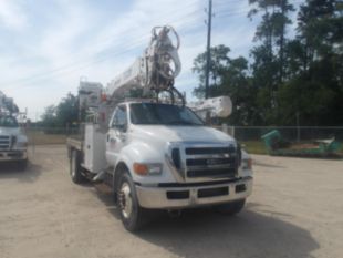 2015 Ford F-750 Diesel 4x2 Terex Commander 4047 Digger Derrick Truck