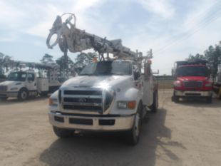 2015 Ford F-750 Diesel 4x2 Terex Commander 4047 Digger Derrick Truck