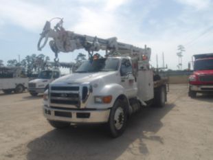 2015 Ford F-750 Diesel 4x2 Terex Commander 4047 Digger Derrick Truck