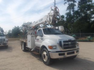 2015 Ford F-750 Diesel 4x2 Terex Commander 4047 Digger Derrick Truck