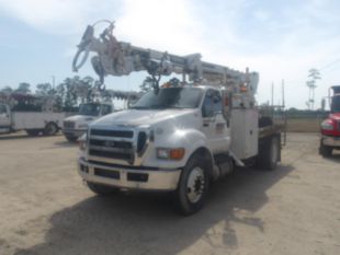 2015 Ford F-750 Diesel 4x2 Terex Commander 4047 Digger Derrick Truck