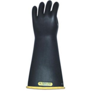 Salisbury ElectriFlex, Straight Cuff, Class 2 14'' Lineman Gloves, Black/Yellow