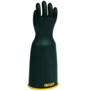 Salisbury ElectriFlex Class 2, 16'' Lineman Gloves Bell Cuff, Black/Yellow