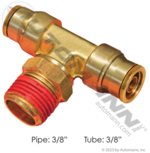 Automann Brass PLC Male Branch Tee 3/8 X 3/8in