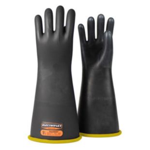 Salisbury ElectriFlex Class 4, Straight Cuff, 18'' Lineman Gloves Black/Yellow