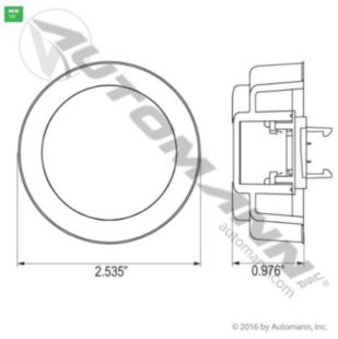 MARKER LIGHT LED 2-1/2IN AMBER