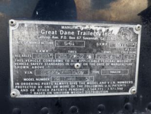 1991 30' Great Dane Single Axle Trailer