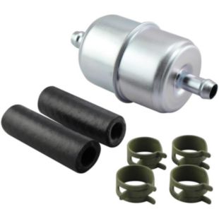 Baldwin In-Line Fuel Filter with Clamps and Hoses