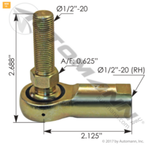 Automann Radiator Rod End Kenworth