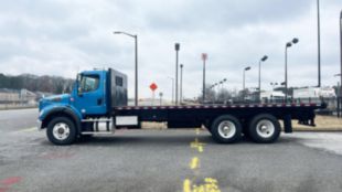 2014 Freightliner M2112 6x4 Flatbed Truck With Forklift Kit