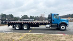 2014 Freightliner M2112 6x4 Flatbed Truck With Forklift Kit