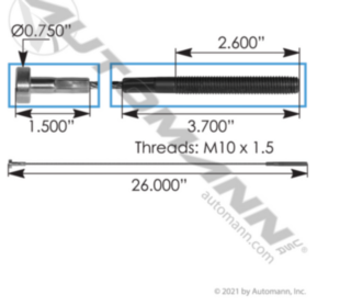 Automann Cable Air Tank Mounting 26in IHC Ford