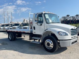 2025 Freightliner M2106 4x2 Non-CDL 14' Load King Flatbed Truck w/ Navigator Forklift Kit