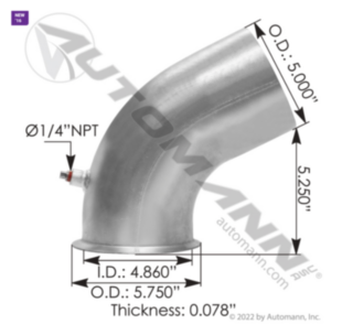 Automann Exhaust Pipe ALZ Peterbilt