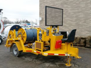 2,000 lbs 8,500 ft of 7/16" rope Four Drum Puller