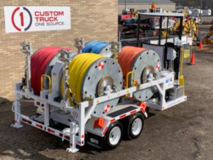 4,000 lbs 16,500 ft of 5/8" rope Four Drum Puller