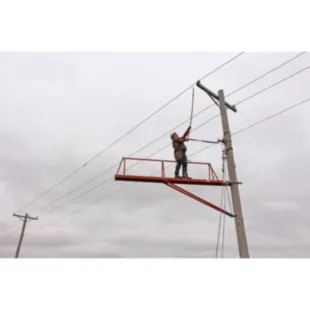 CHANCE® Standard Platform, 10 ft. with Epoxiglas Railing & Fixed Pole Mount