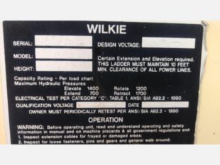 2015 Freightliner M2 4x2  Wilkie 60 Aerial Sign Truck