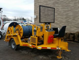 2,000 lbs 8,500 ft of 7/16" rope Four Drum Puller