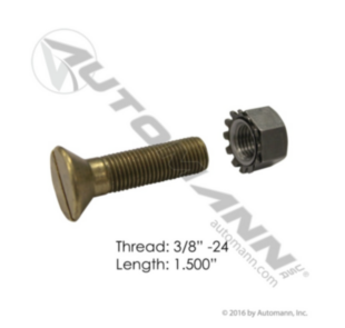 Automann Plated Brake Lining Bolts 3/8 X 1-1/2in