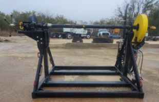 30,000 lbs 120 in Diameter x 85 in Width Hydraulic Brake Stationary Reel Stand