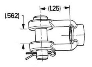CLEVIS FORGED 0.5"" STAINLES