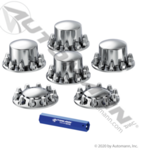 Automann Axle Cover Complete Set Chrome ABS